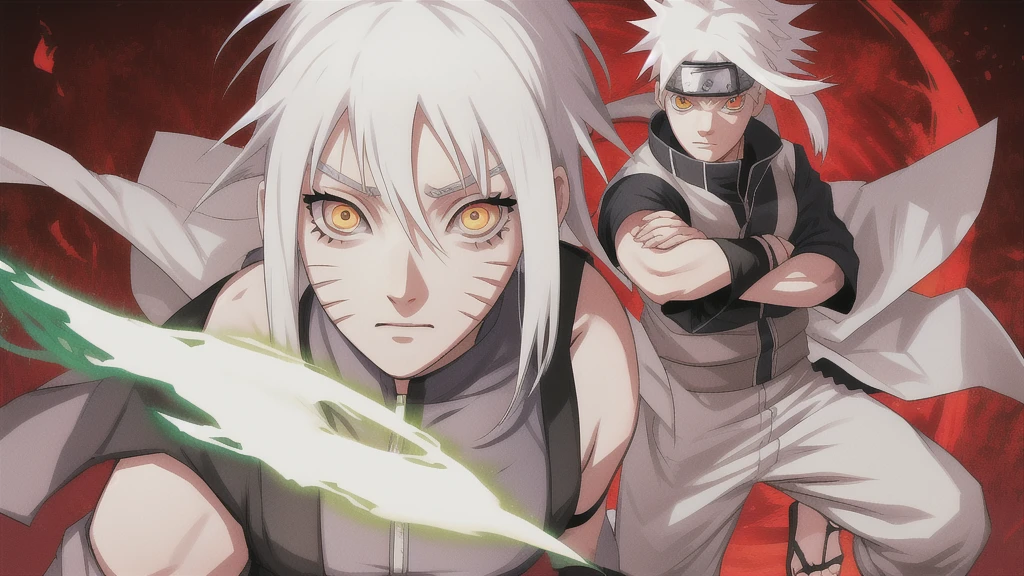 naruto character white hair and bright white eyes top quality, cena epic