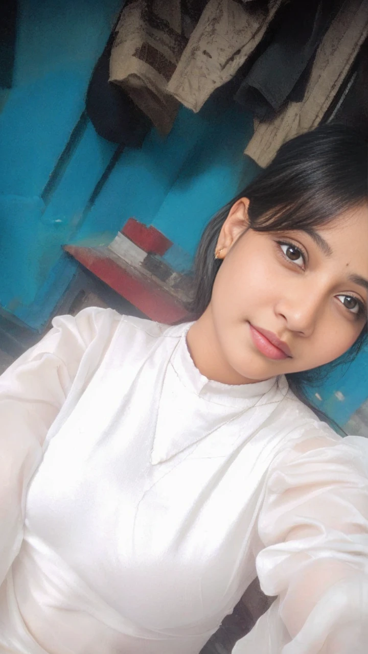 (((desi girl))), chubby face, natural skin, wearing hot deep neck top and dupatta, charming black hair, city streets background, bokeh