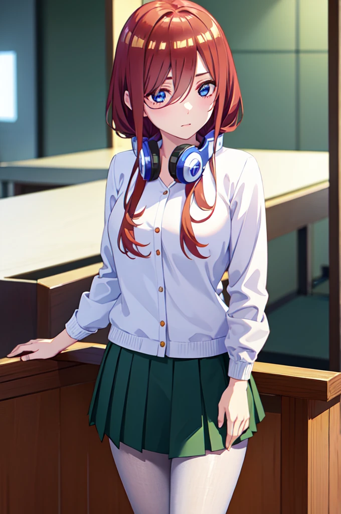 (masterpiece, best quality:1.2), solo, 1girl, red hair, yellow eyes, makima,, unbuttoned shirt with collar, on the chest, a lot of, black unbuttoned pants, wide hips,