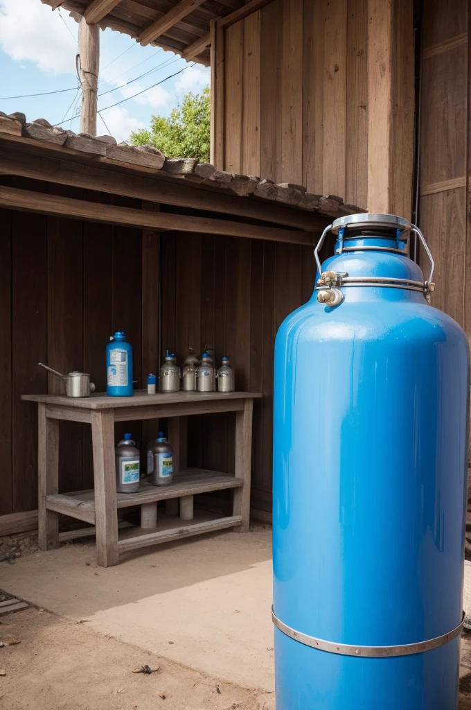 Fun blue gas cylinder