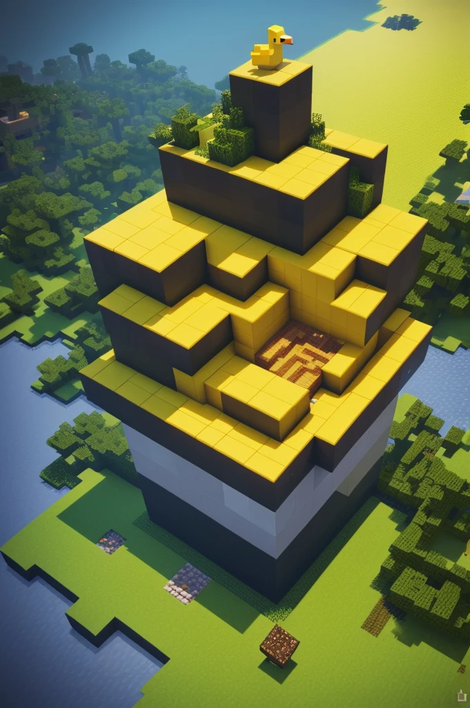 Yellow duck skin in the world of Minecraft