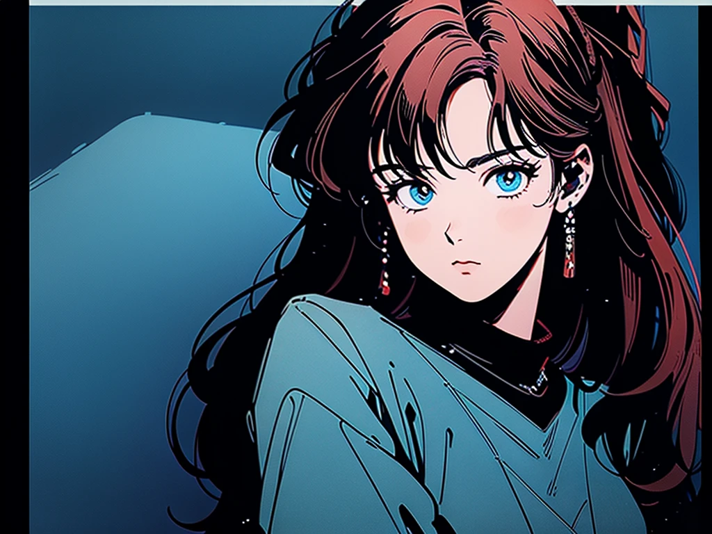 Anime woman, bright blue eyes, red hair, ahoge, wearing a black armor, Cinematic background, medieval world, huge gothic castle background