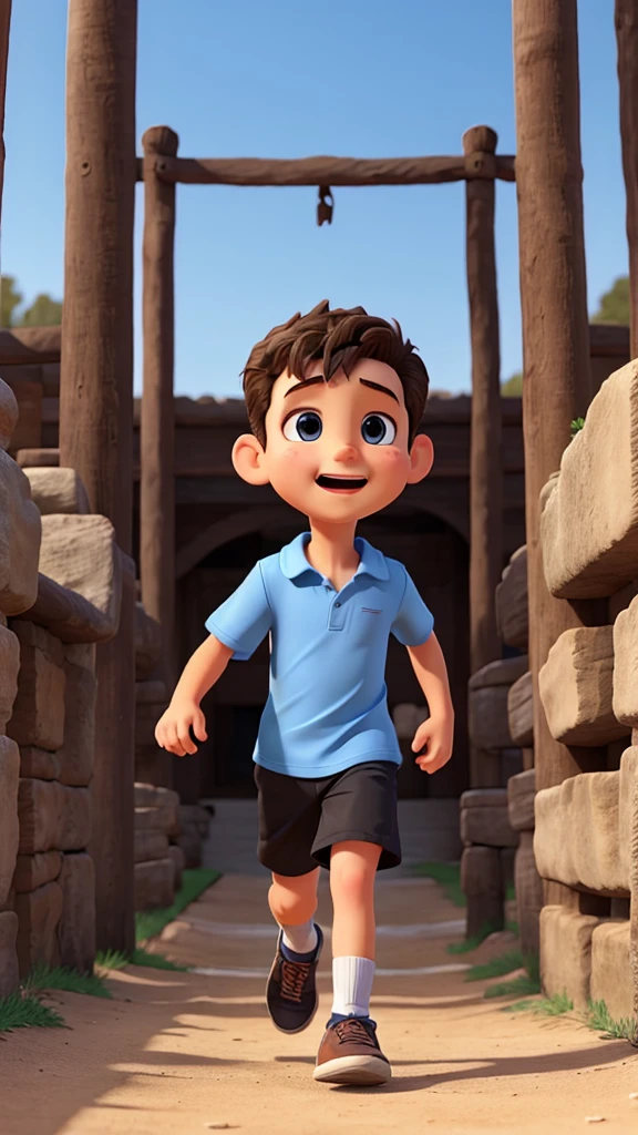 Boy is running