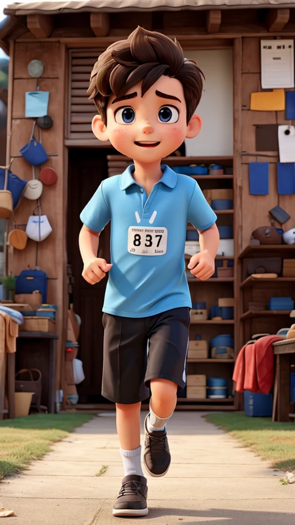 Boy is running