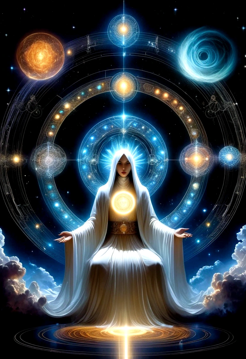Astrologer,Magic Circle, Sacred geometry, Clear focus, Floating Ghost Mage, Heaven and earth collapsed, Mobius strip, Black Hole, Lots of meteorites floating, Combination Magic Circle, call, Transformation of matter and immateriality, Kim Sik, and other complex ritual combinations , Mike Winkelmann style的超现实数字艺术, Rolf ARmstRong style: Fractal, Alberto Vargas, 和 H'style.R. liver. liver,Magical Realism,classical realism,Surrealism,imagination,Science fiction,From another realm,impossible,Visual exaggeration,Post-cyberpunk,Nano punk,Atomic Punch,gather,Circuit,lightpainting,白羊seat,♈︎,金牛seat,♉︎,双子seat. ♊︎,cancer,♋︎,天蝎seat,♏︎,天秤seat,♎︎,seat,♍︎,狮子seat,♌︎,射手seat,♐︎. 摩羯seat,♑︎,水瓶seat,♒︎,双鱼seat,♓︎,Unreal Engine,Octane RendeRing,V-Ray,High Detail,high quality,high resolution,Surrealism,16K,Ultra wide angle,High Angle Shot,,Bioluminescence,