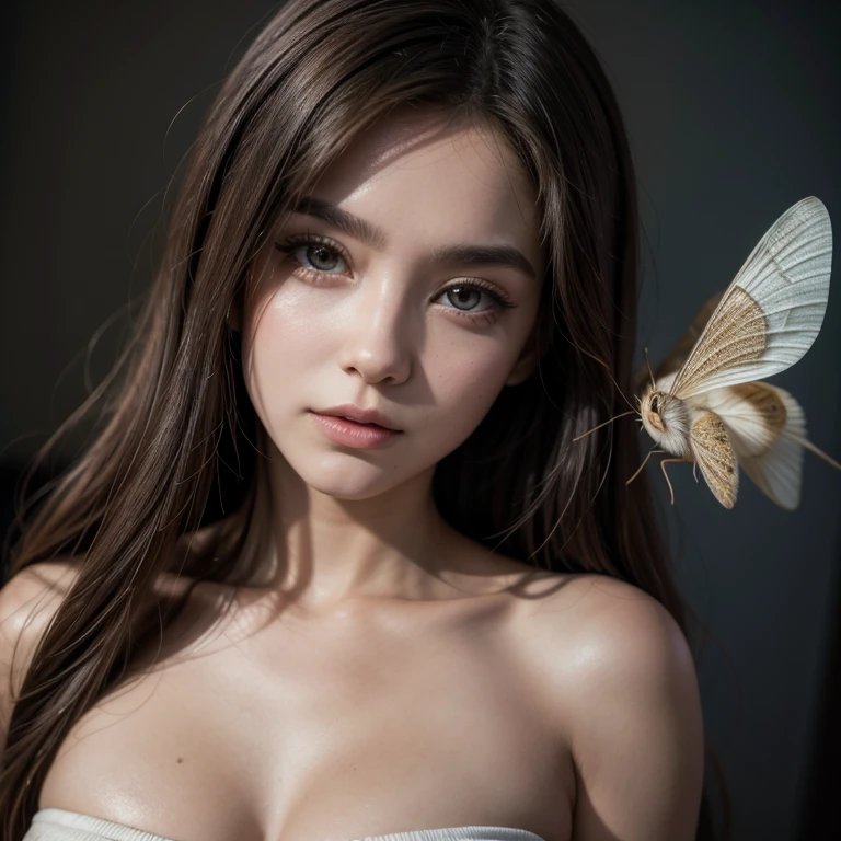 A beautiful bunny girl with long rabbit ears and a fluffy rabbit tail, wearing norhing, sitting with bend legs and knwes up in a lush of grass field in the morning, (best quality,4k,8k,highres,masterpiece:1.2),ultra-detailed,(realistic,photorealistic,photo-realistic:1.37), intricate detailed eyes, extremely detailed face and skin, glowing skin, flowing hair, detailed droopy breast, soft natural lighting, vivid colors, cinematic composition, fantasy, magical realism