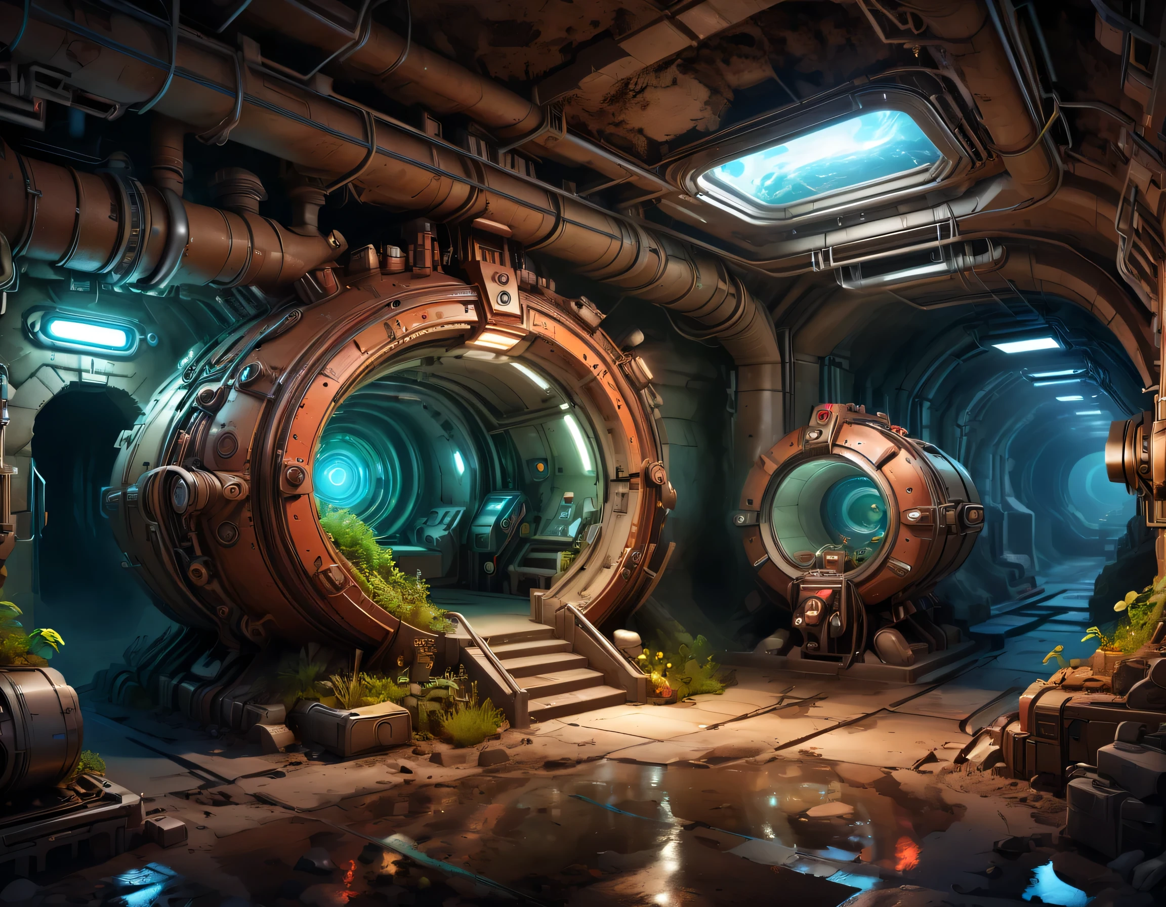 laboratory, Underground, enhance, intricate, (best quality, masterpiece, Representative work, official art, Professional, 8k)