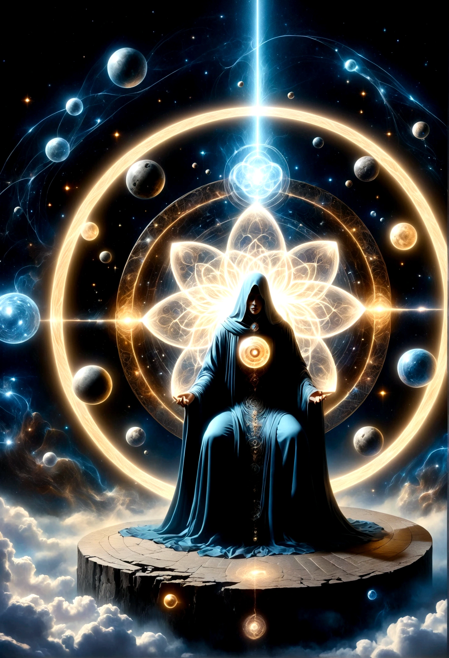 Astrologer,Magic Circle, Sacred geometry, Clear focus, Floating Ghost Mage, Heaven and earth collapsed, Mobius strip, Black Hole, Lots of meteorites floating, Combination Magic Circle, call, Transformation of matter and immateriality, Kim Sik, and other complex ritual combinations , Mike Winkelmann style的超现实数字艺术, Rolf ARmstRong style: Fractal, Alberto Vargas, 和 H'style.R. liver. liver,Magical Realism,classical realism,Surrealism,imagination,Science fiction,From another realm,impossible,Visual exaggeration,Post-cyberpunk,Nano punk,Atomic Punch,gather,Circuit,lightpainting,白羊seat,♈︎,金牛seat,♉︎,双子seat. ♊︎,cancer,♋︎,天蝎seat,♏︎,天秤seat,♎︎,seat,♍︎,狮子seat,♌︎,射手seat,♐︎. 摩羯seat,♑︎,水瓶seat,♒︎,双鱼seat,♓︎,Unreal Engine,Octane RendeRing,V-Ray,High Detail,high quality,high resolution,Surrealism,16K,Ultra wide angle,High Angle Shot,,Bioluminescence,