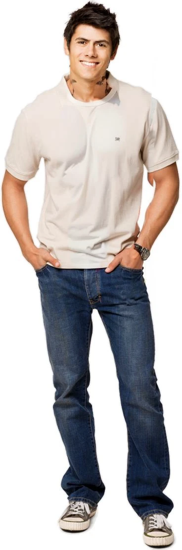 Change the color of the entire shirt to red. Remove your pants and put on shorts.