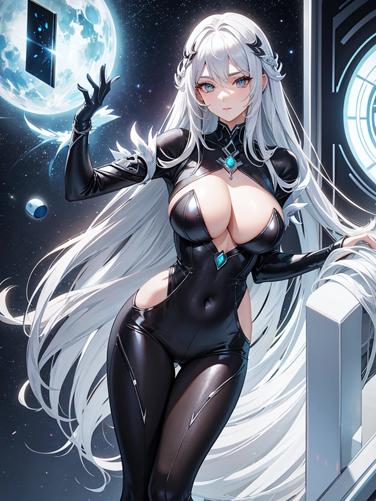 silver hair milf goddess of space