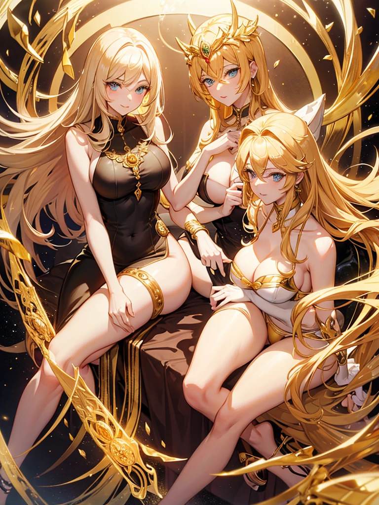 golden hair milf goddess of time