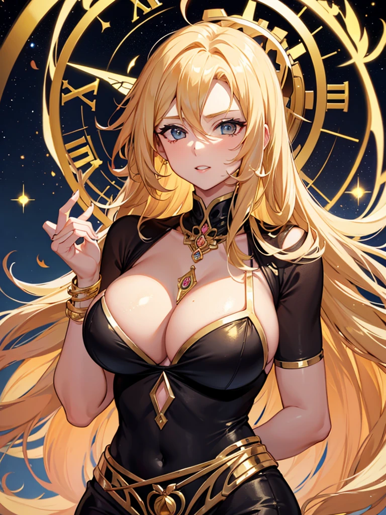 golden hair milf goddess of time