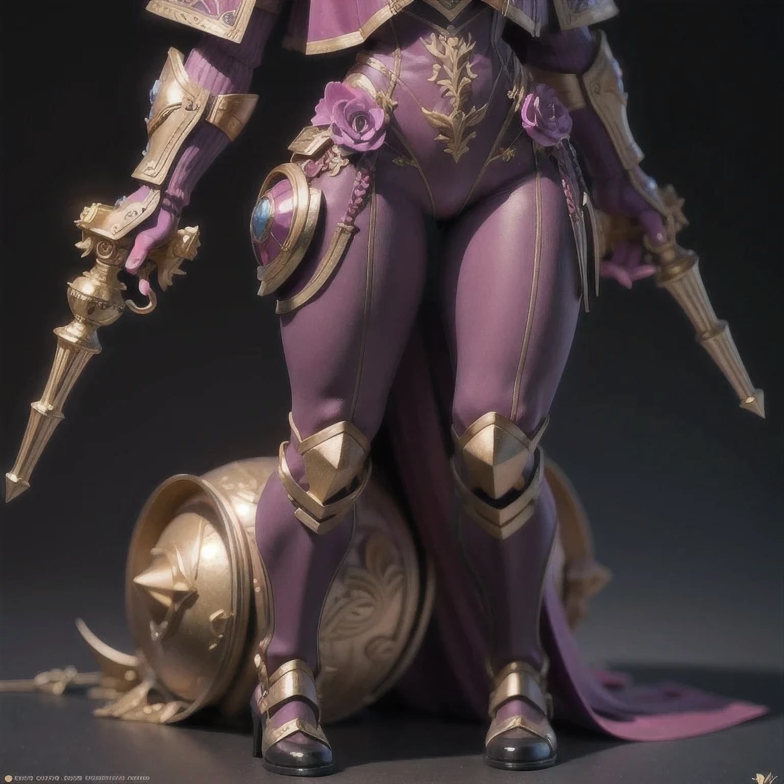 Close up of purple and gold toys, Super detailed fantasy characters, Science Fiction Characters render, detailed humanoid, Star Pathfinder Characters, Science Fiction Characters, Science Fiction Characters, humanoid character, very detailed character, Color Rendering, 3D Rendering Character Art 8K, Alien Armor, safi'jiiva armor, Marmoset Rendering