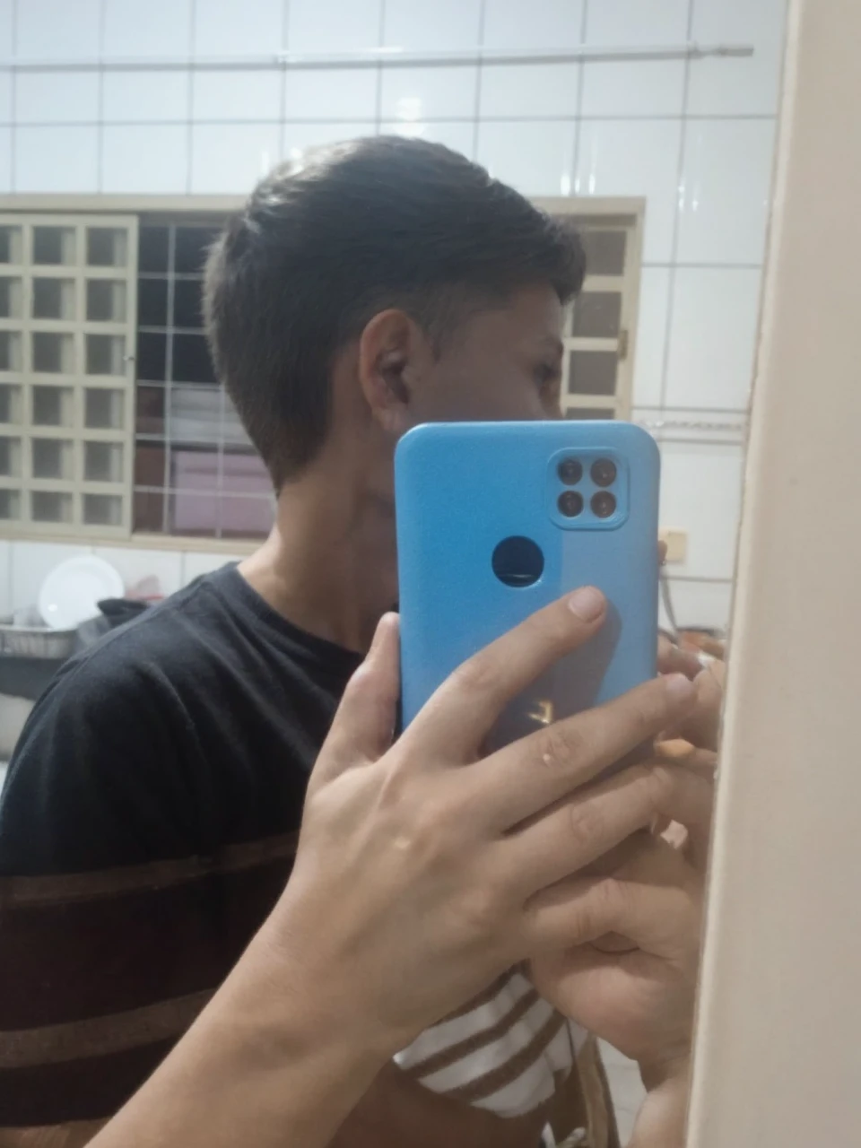 Creat a twink brasilian boy, cute, smiling, young

