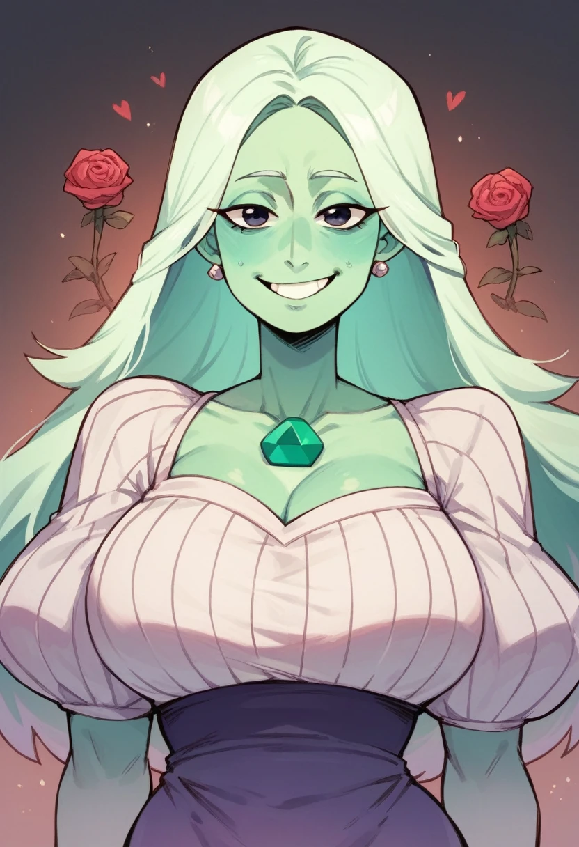 rose quartz Steven universe , HUGE titties , smiling