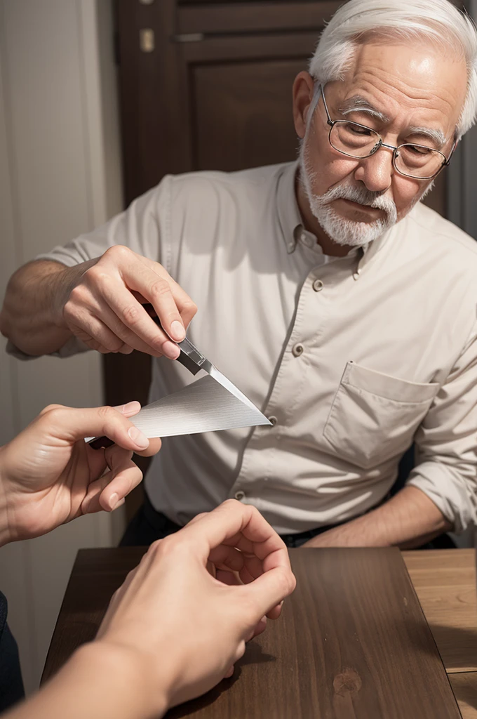 Create a grandpa cut mark 