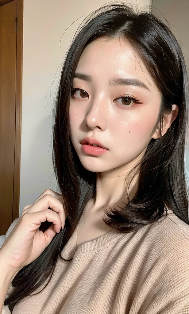 Ulzzang-6500-v1.1, (raw photo:1.2), (realistic:1.4), beautiful and detailed girl, very detailed eyes and face, beautiful detailed eyes, does not make sense, incredibly does not make sense, huge file size, very detailed, high resolution, very detailed, best quality, masterpiece, Kemomimi, ((Japanese girls' high school )), illustration, very detailed, CG, unified, 8K wallpapers, amazing, fine details, masterpiece, best quality, very detailed CG uniform 8K wallpapers, my face shines, cinematic lighting, 1 woman, , ((No panties)), ((dynamic pose))), (camel toe), (half), (pantyhose), (Sit with your knees bent and your legs crossed.))