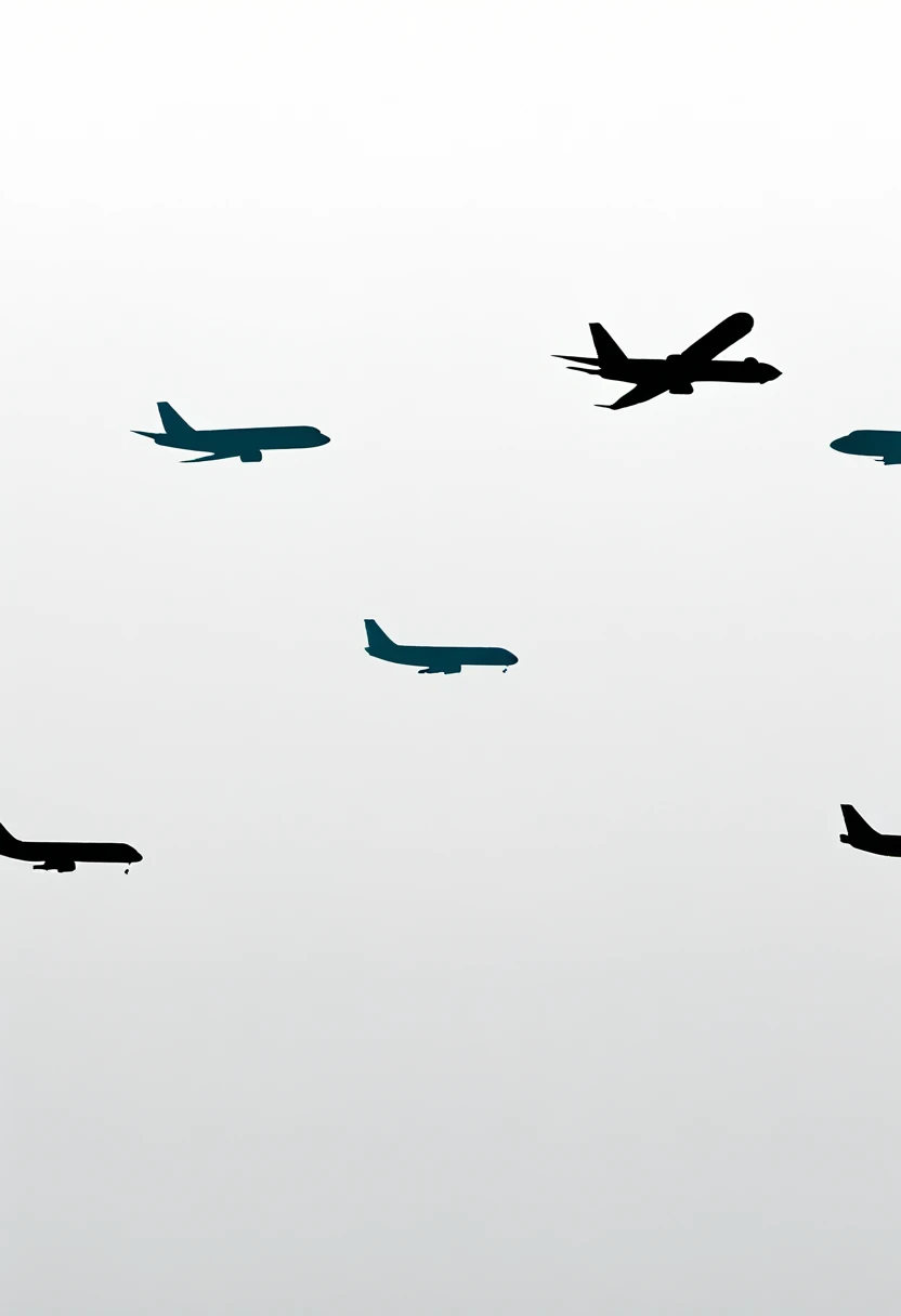 aircraft drawing wallpaper, black background deep colors