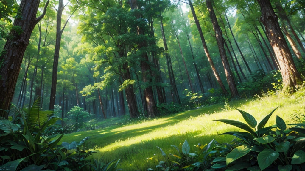 lush forest and plants.
