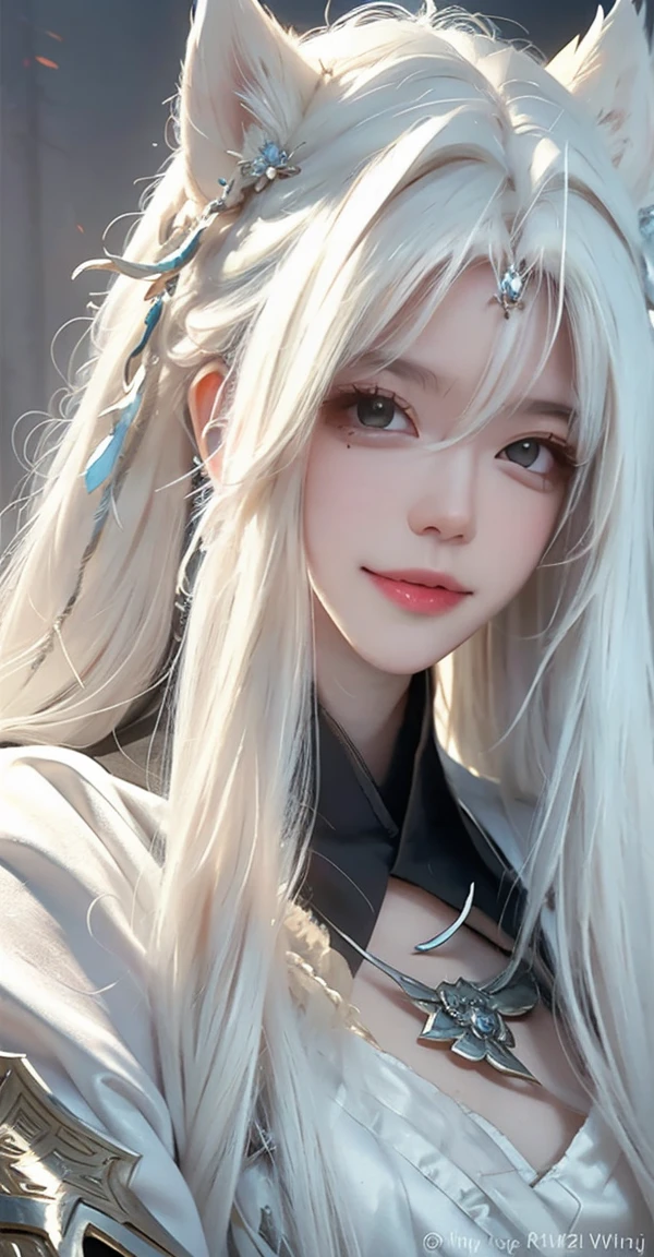 a close up of a woman with white hair and a white mask, beautiful character painting, guweiz, artwork in the style of guweiz, white haired deity, by Yang J, epic exquisite character art, stunning character art, by Fan Qi, by Wuzhun Shifan, guweiz on pixiv artstation