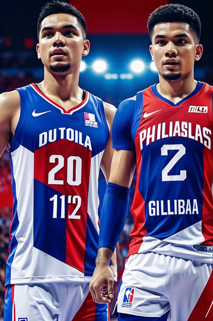 generate a back to back jersey picture for layout without its name and logo of Jersey of Gilas Pilipinas OQT FIBA 2024.