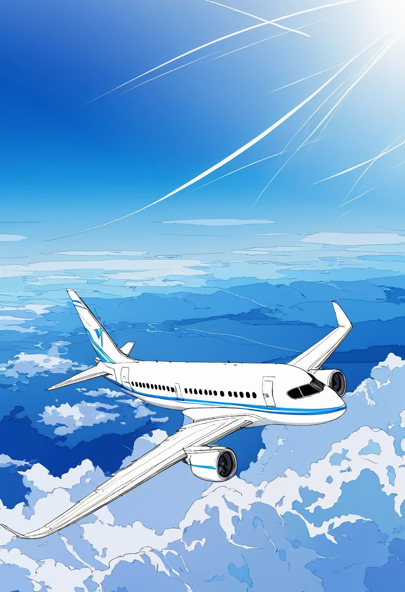 wallpapersv1, white airplane drawing, style wallpapersv1, 8k,