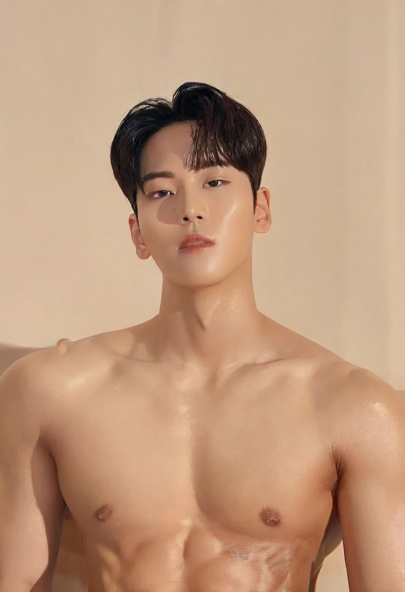 (( straight face picture )) ((best quality)), ((Masterpiece)), (details), Jackson Wang , Korean man , naked ,Revealing a large penis, male nationality ,see the whole body
