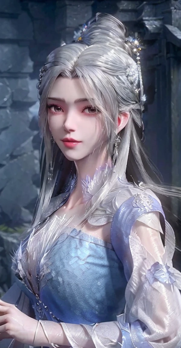 a close up of a woman with white hair and a white mask, beautiful character painting, guweiz, artwork in the style of guweiz, white haired deity, by Yang J, epic exquisite character art, stunning character art, by Fan Qi, by Wuzhun Shifan, guweiz on pixiv artstation