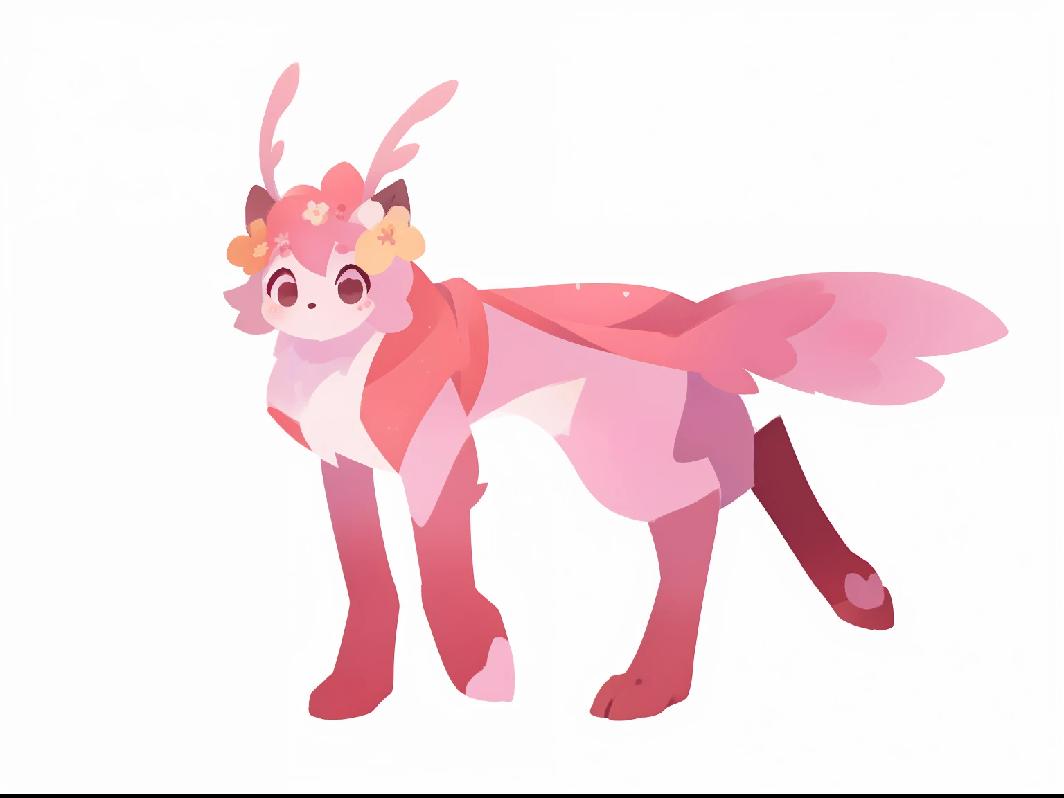 Raised tail, (whole body:1.1), Perfect lighting, Light Particles, (masterpiece), (ultra de tailed), Sharp focus, Light Particles,Solitary, hairy, Animal ear hair,Pink and white，Draped in a red cloak, Birds!!!, Pink, 这只兔子有Pink色的毛,  art, 兔子的毛是Pink色的, hairy角色,(Lovely:1.0),(Fluffy:1),Heart in the eyes,high quality,flower