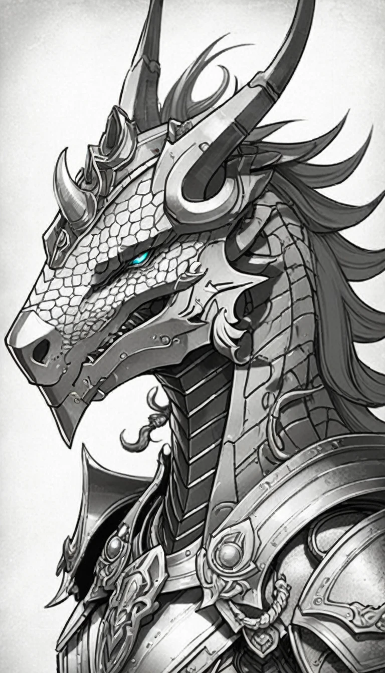 (pencil_outline:1.2, messy lines, greyscale, Traditional media, outline),Creature with horns and golden head, Portrait of the Dragon Knight, The mysterious Valkyrie of Anubis, Super detailed fantasy characters, Robot dragon portrait, slippery'photoshot, ghost of anubis, (Covered in blood from head to toe)., V-shaped eyebrows, Bright dark, Glow Up, dutch angle, wide angle, f/4.0, sony fe gm, zoom layer, wide angle, panorama, anáglifo, Cubist Futurism, by Alfons Mucha, ultra HD, work of art, precise, anatomically correcte, super detaill, High details, awardwinning, best qualityer, high resolution, high qualiy