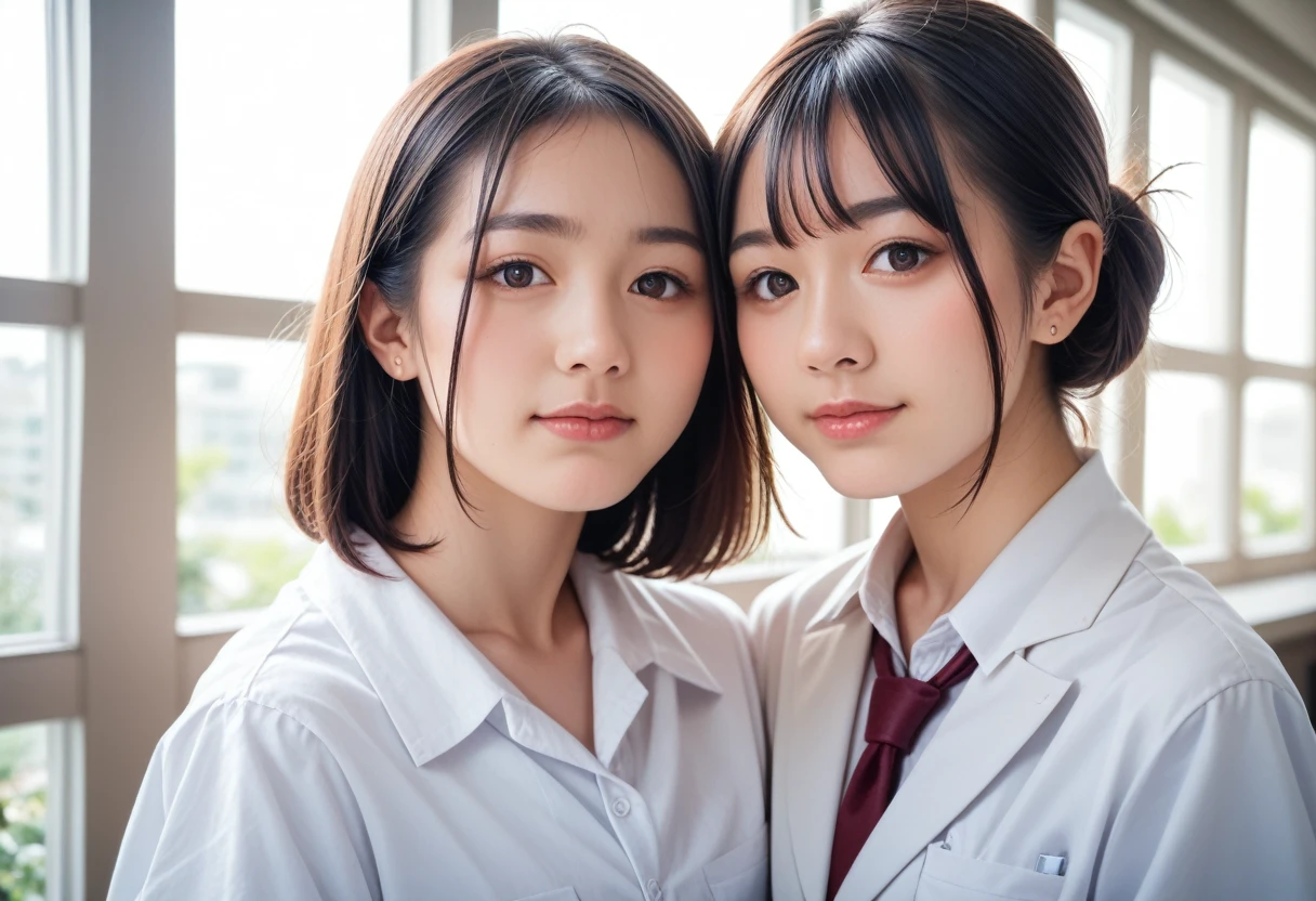 8k, raw photo, best quality, masterpiece, realistic, photo realistic, clear, professional lighting, beautiful face, best quality,ultra high res, realistic japanese beautiful, too many girls