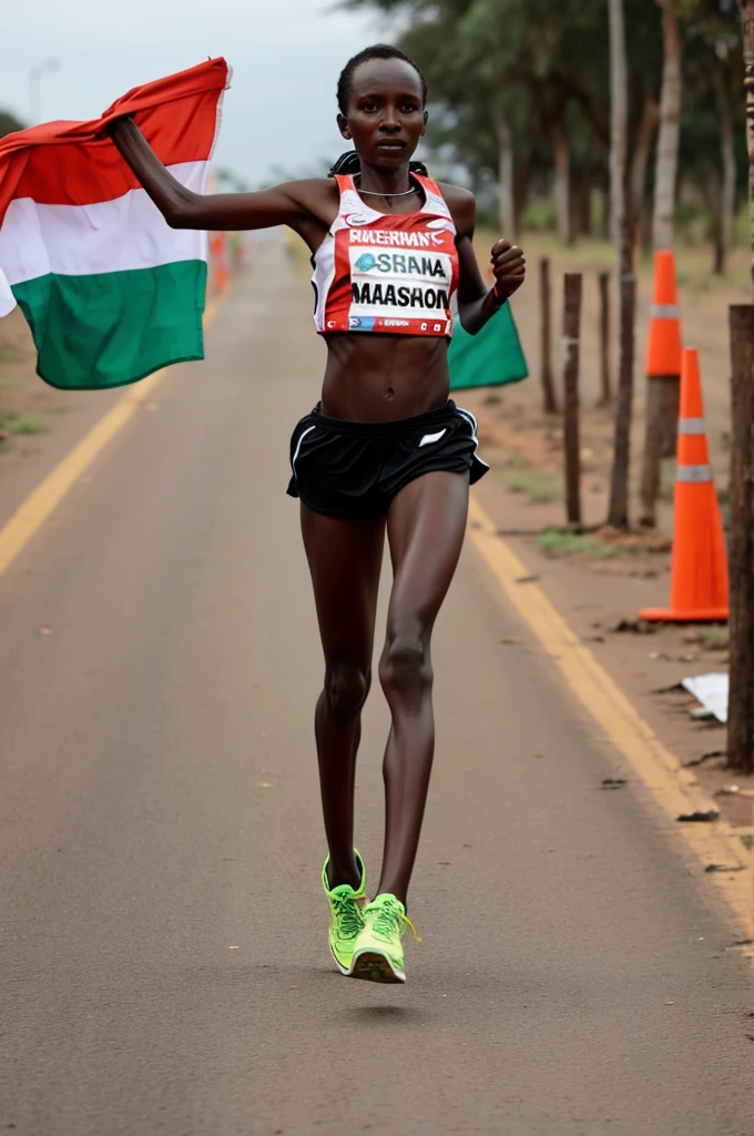 A kenyan marathon runner 