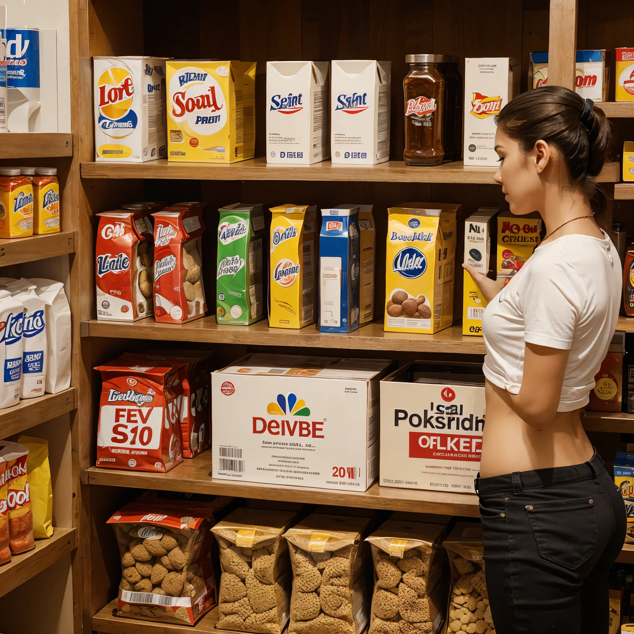 Logo points out good products, low price, attractive.