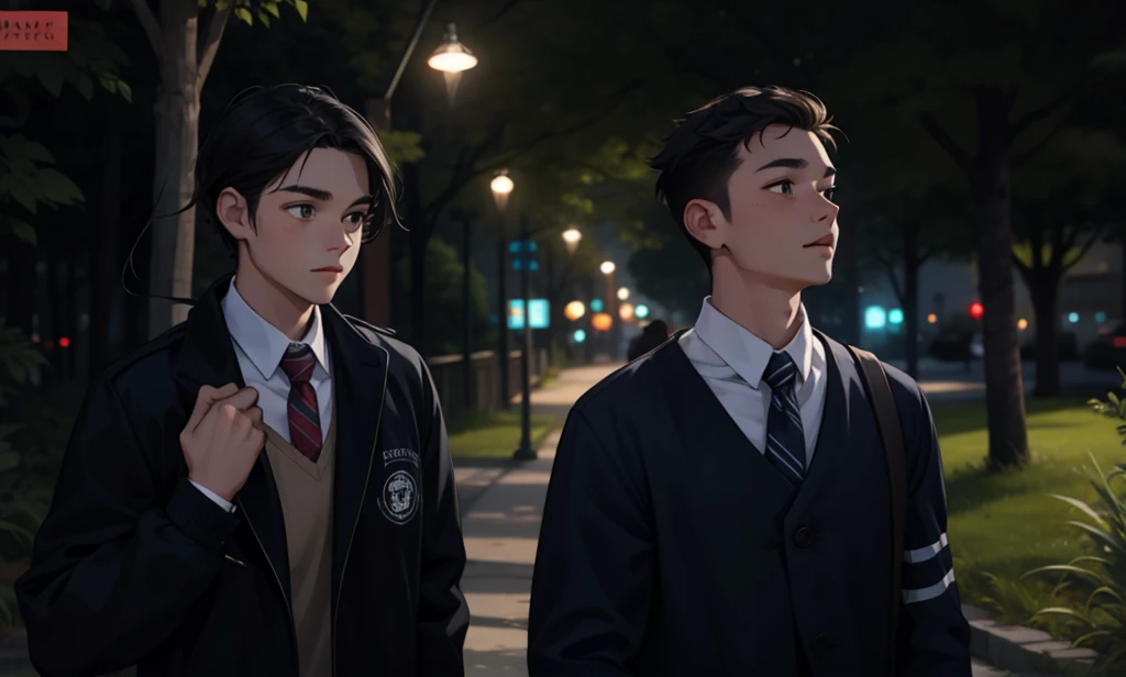 two cute 18 year old friends walk together