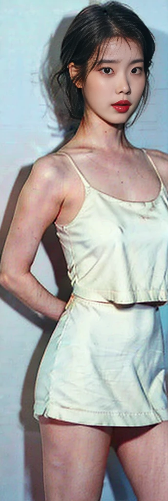IU) ,(((Huge milk))),((whole body)), (Slander), latex miniskirt, Pussy clearly visible, ,color,NSFW,((best quality, 8K, masterpiece: 1.3)), sharp focus: 1.2, slim abs: 1.2, wet body: 1.5, Highly detailed face and skin texture, detailed eyes, double eyelid, very short hair, (((whole body))), naked, Very slender, PUSSY, ((Spread your legs and show your pussy)), ((Breast exposure)), erect nipples, wide open pussy, ((The inside of the pussy is visible in detail.))