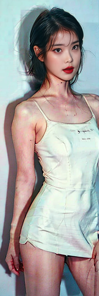 IU) ,(((Huge milk))),((whole body)), (Slander), latex miniskirt, Pussy clearly visible, ,color,NSFW,((best quality, 8K, masterpiece: 1.3)), sharp focus: 1.2, slim abs: 1.2, wet body: 1.5, Highly detailed face and skin texture, detailed eyes, double eyelid, very short hair, (((whole body))), naked, Very slender, PUSSY, ((Spread your legs and show your pussy)), ((Breast exposure)), erect nipples, wide open pussy, ((The inside of the pussy is visible in detail.))