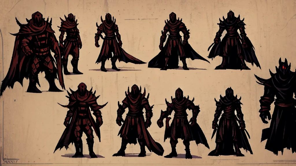 concept art of monsters. Darkest Dungeon