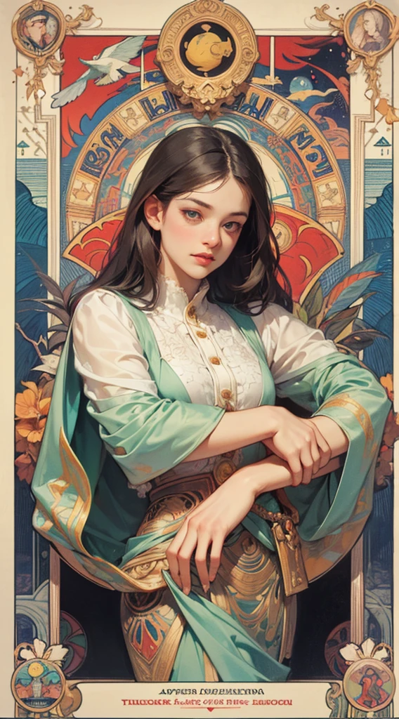 Artwork, Better Quality, woman, Tarot, Baldo, Court Jester, Symbolism, Visual art, Occultism, universal, Vision Casting, philosophy, Iconography, Numerology, Popularity, art, Alphonse Mucha