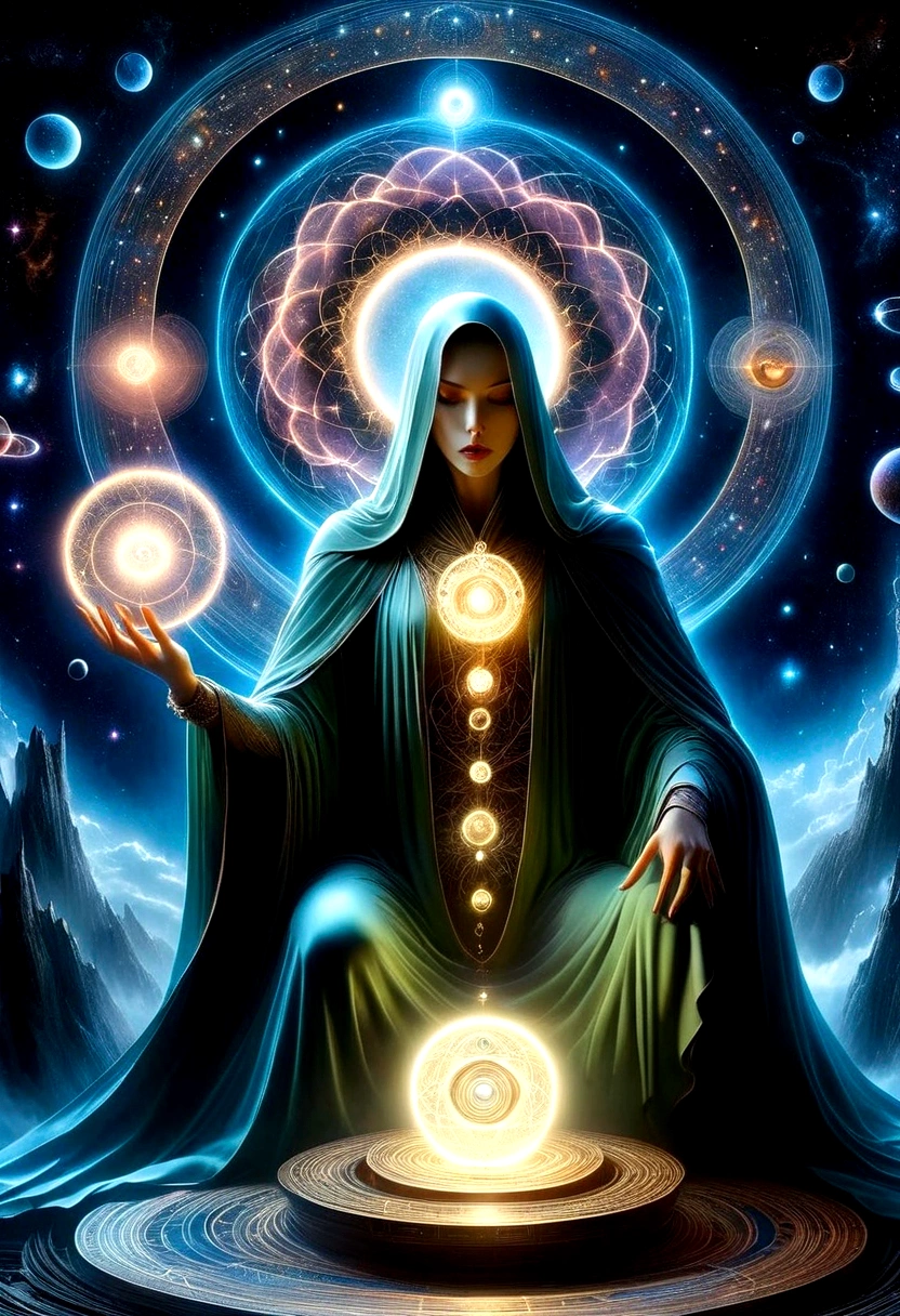 Astrologer,Magic Circle, Sacred geometry, Clear focus, Floating Ghost Mage, Heaven and earth collapsed, Mobius strip, Black Hole, Lots of meteorites floating, Combination Magic Circle, call, Transformation of matter and immateriality, Kim Sik, and other complex ritual combinations , Mike Winkelmann style的超现实数字艺术, Rolf ARmstRong style: Fractal, Alberto Vargas, 和 H'style.R. liver. liver,Magical Realism,classical realism,Surrealism,imagination,Science fiction,From another realm,impossible,Visual exaggeration,Post-cyberpunk,Nano punk,Atomic Punch,gather,Circuit,lightpainting,白羊seat,♈︎,金牛seat,♉︎,双子seat. ♊︎,cancer,♋︎,天蝎seat,♏︎,天秤seat,♎︎,seat,♍︎,狮子seat,♌︎,射手seat,♐︎. 摩羯seat,♑︎,水瓶seat,♒︎,双鱼seat,♓︎,Unreal Engine,Octane RendeRing,V-Ray,High Detail,high quality,high resolution,Surrealism,16K,Ultra wide angle,High Angle Shot,,Bioluminescence,