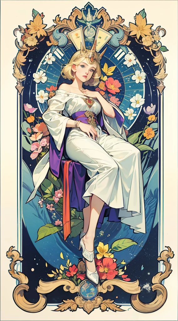 Artwork, Better Quality, Lana Rhoades woman, Tarot, Baldo, Court Jester, Symbolism, Visual art, Occultism, universal, Vision Casting, philosophy, Iconography, Numerology, Popularity, art, Alphonse Mucha, jugendstil