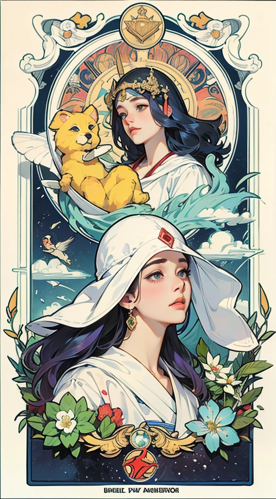 Artwork, Better Quality, Lana Rhoades woman, Tarot, Baldo, Court Jester, Symbolism, Visual art, Occultism, universal, Vision Casting, philosophy, Iconography, Numerology, Popularity, art, Alphonse Mucha, jugendstil