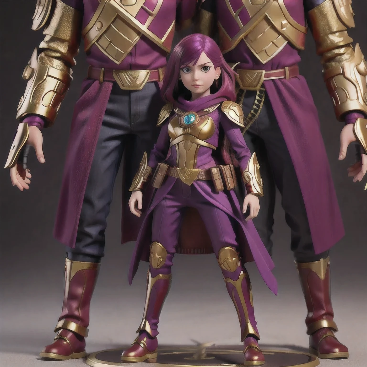 Close up of purple and gold toys, Super detailed fantasy characters, Science Fiction Characters render, detailed humanoid, Star Pathfinder Characters, Science Fiction Characters, Science Fiction Characters, humanoid character, very detailed character, Color Rendering, 3D Rendering Character Art 8K, Alien Armor, safi'jiiva armor, Marmoset Rendering