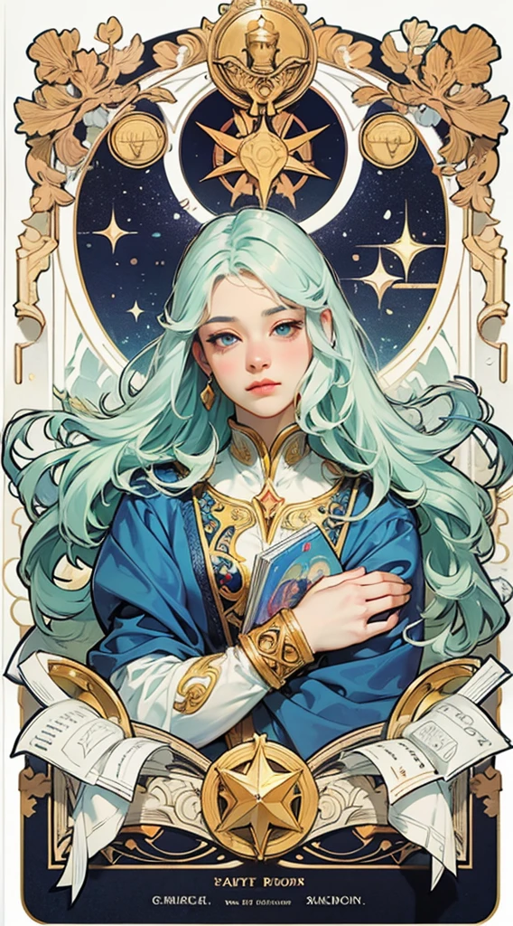 Artwork, Better Quality, Lana Rhoades woman, Tarot, Baldo, Court Jester, Symbolism, Visual art, Occultism, universal, Vision Casting, philosophy, Iconography, Numerology, Popularity, art, Alphonse Mucha