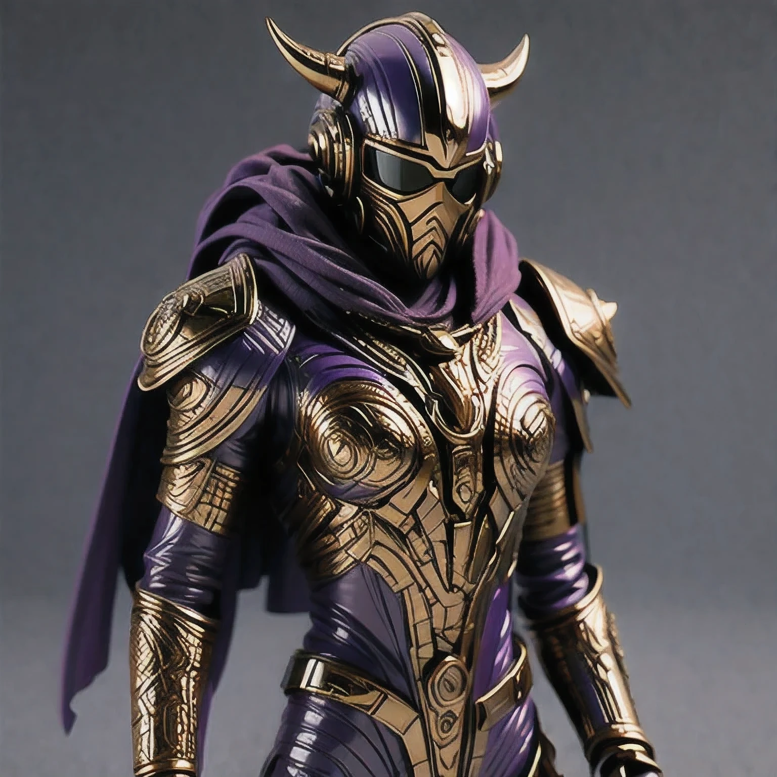 Close up of purple and gold toys, Super detailed fantasy characters, Science Fiction Characters render, detailed humanoid, Star Pathfinder Characters, Science Fiction Characters, Science Fiction Characters, humanoid character, very detailed character, Color Rendering, 3D Rendering Character Art 8K, Alien Armor, safi'jiiva armor, Marmoset Rendering