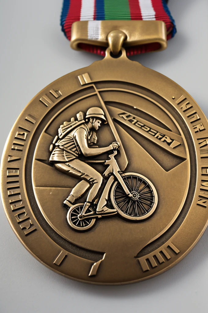 Mountain biking medal engraved with the 125k