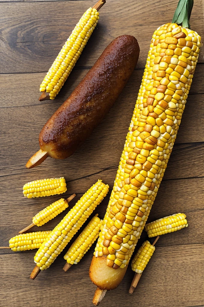 Pixelated corndog