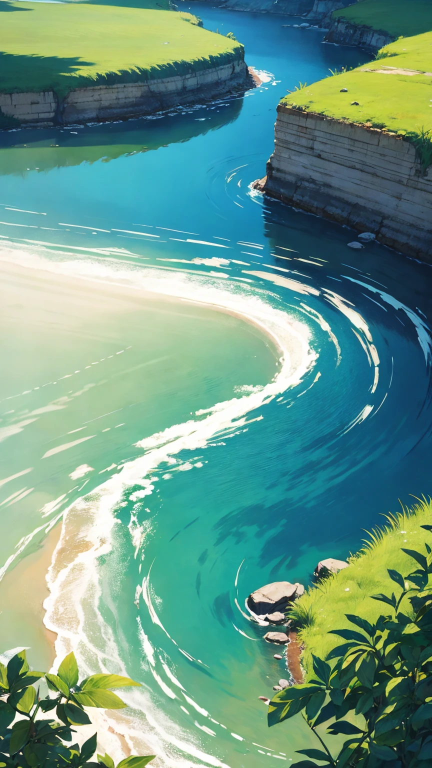Clear streams, having a bird's-eye view