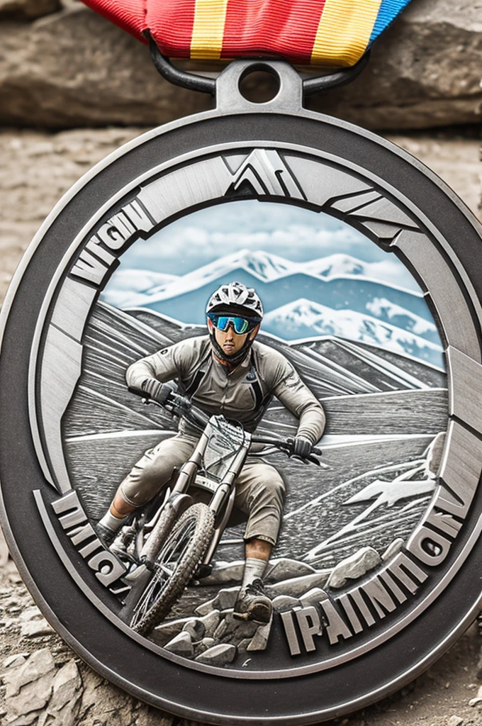 Commemorative mountain biking medal