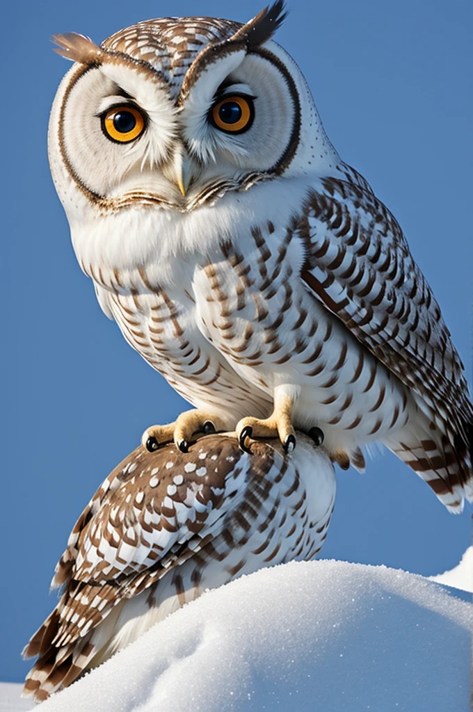 The logo of a stunning animated owl that says SnowyOwl-593