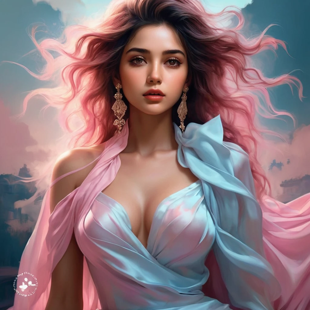 a girl sitting on bed, beautiful detailed eyes, beautiful detailed lips, extremely detailed face, long eyelashes, girl wearing pink dress, holding a book, reading, cozy bedroom interior, warm lighting, soft focus, intricate details, digital painting, cinematic, muted colors, natural lighting
